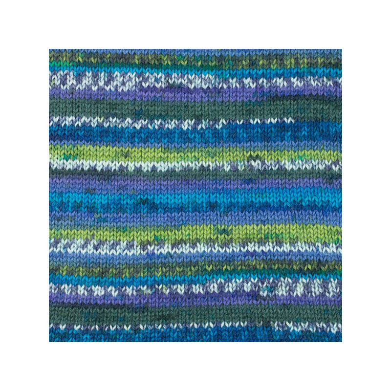 DROPS FABEL PRINT 677 VERT TURQUOISE